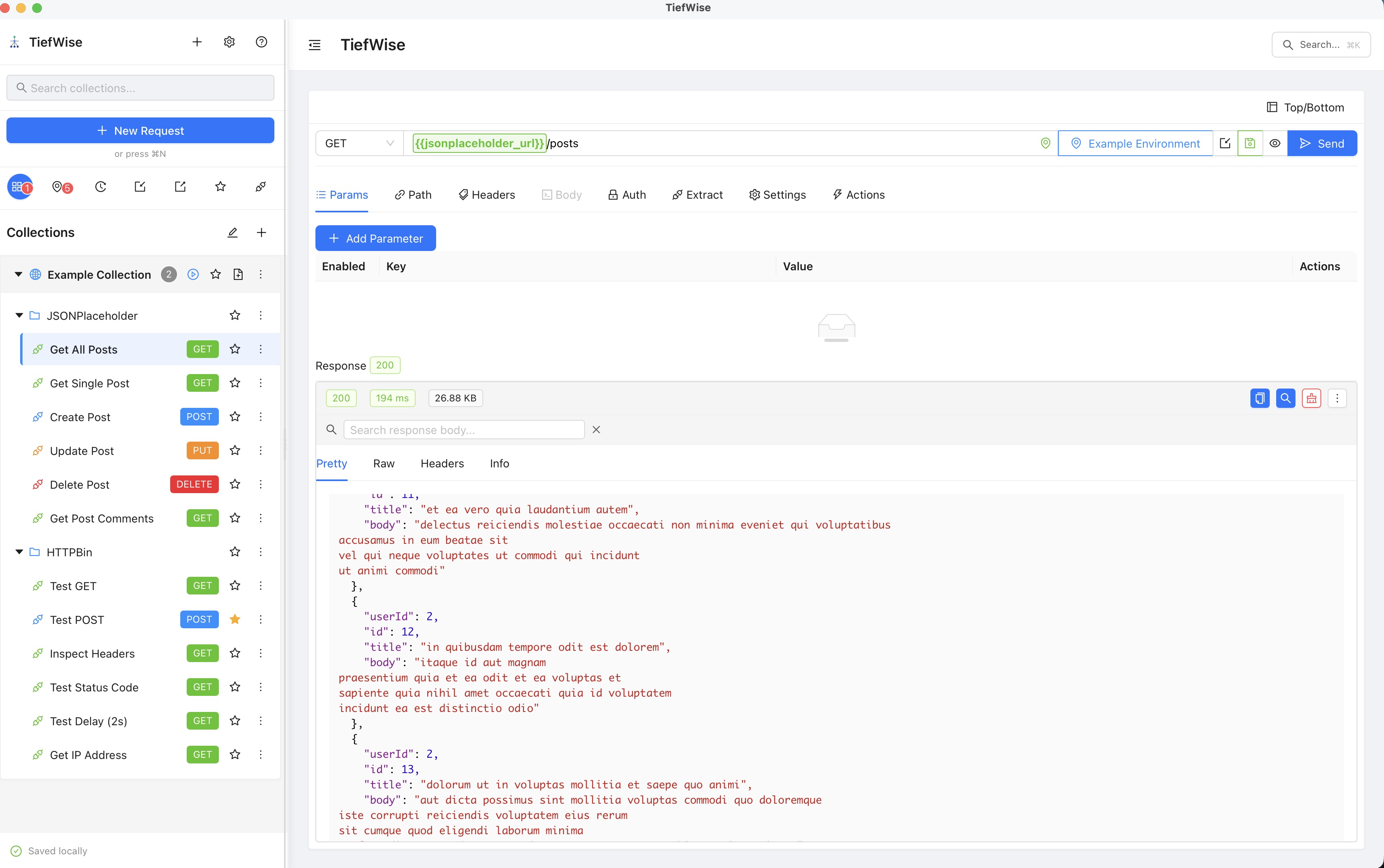 TiefWise Collections and Folders